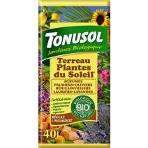 TERREAU BIO TONUSOL AGRUMES ET PLANTES DU SOLEIL 40 L.